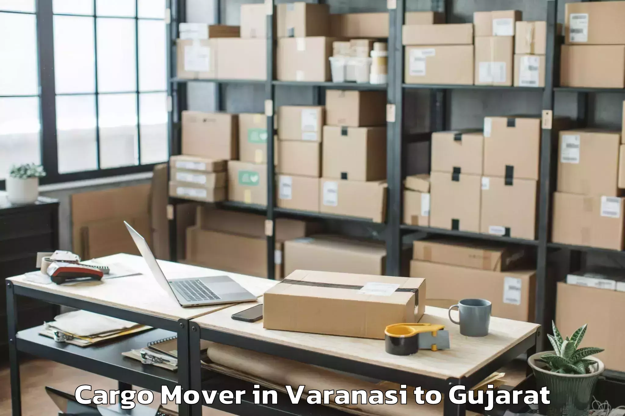 Book Varanasi to Khambhaliya Cargo Mover Online